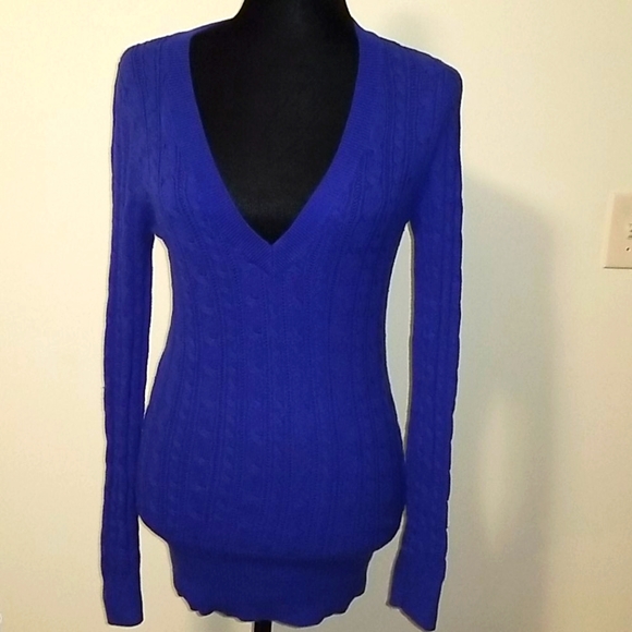 American Eagle Outfitters Sweaters - GUC American Eagle Electric Blue Sweater size L